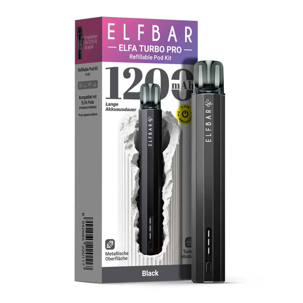 elfbar turbo blinkt 10 mal 10x ELFA PRO Pod Kit 1200 mAh Akku – McVapes 12000 prefilled pod kit elfa master kindersicherung Flavour:Strawberry Ice ELFBAR - ELFA Pro