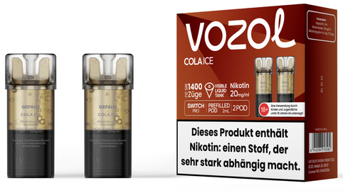vozol (2Stück pro Packung) - Mehrweg Pod System / 10 Packungen (Aktion: 10 Akkus gratis)