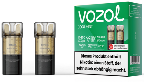 vozol (2Stück pro Packung) - Mehrweg Pod System / 10 Packungen (Aktion: 10 Akkus gratis)
