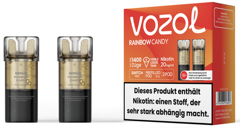 vozol (2Stück pro Packung) - Mehrweg Pod System / 10 Packungen (Aktion: 10 Akkus gratis)