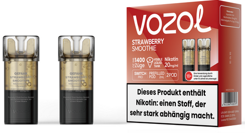 vozol (2Stück pro Packung) - Mehrweg Pod System / 10 Packungen (Aktion: 10 Akkus gratis)
