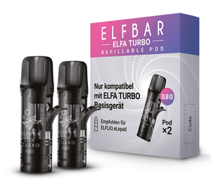 10x ELFBAR 0,8 Ohm ELFA Refillable Pod Turbo 2er Pack (Leer Pod) - McVapes