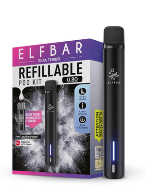 10x ELFBAR ELFA Turbo Pod Kit 550 mAh Akku inkl. 1x Refillable Pod - McVapes
