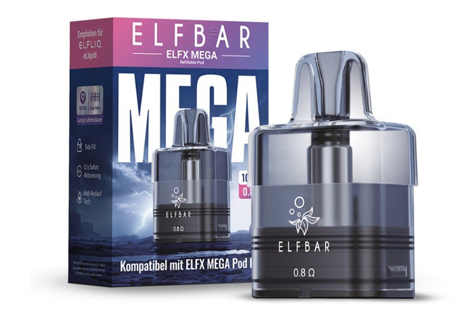 10x Elfbar Elfx Mega 10ml Leer Pod - McVapes