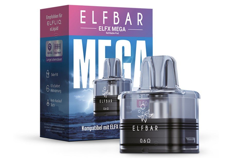 10x Elfbar Elfx Mega 5ml Leer Pod - McVapes