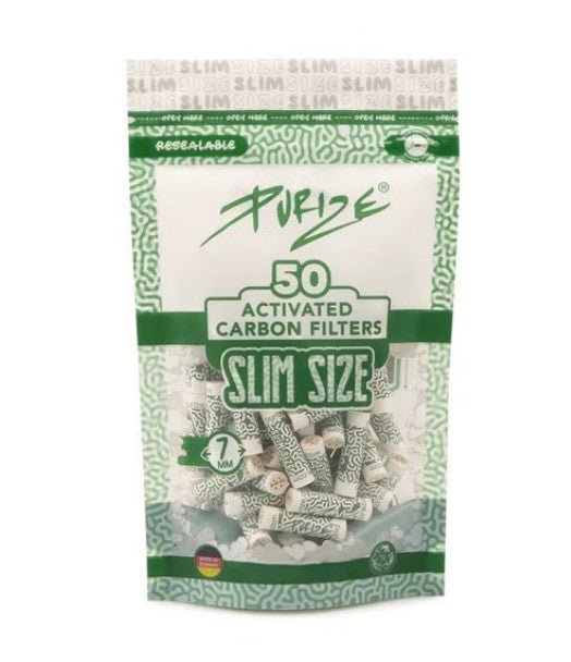 10x Purize Aktivkohlefilter Slim Size 7mm - 50 Stk - McVapes
