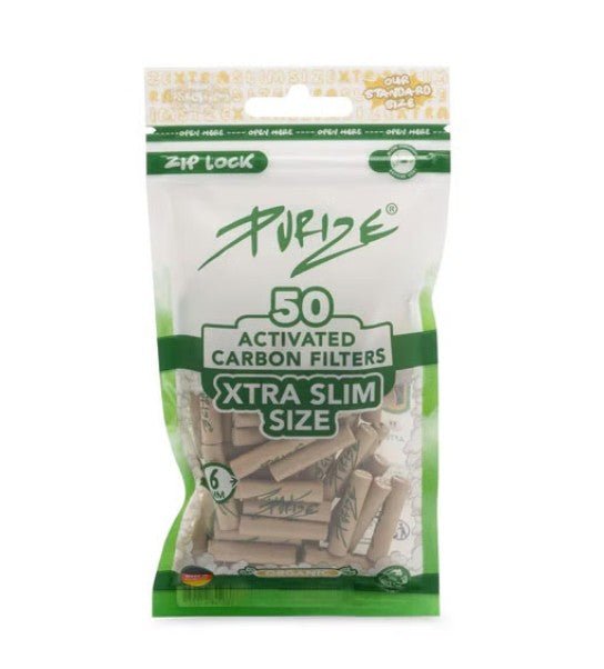 20x Purize Aktivkohlefilter XTRA Slim - Size 5,9mm - 50 Stück - McVapes