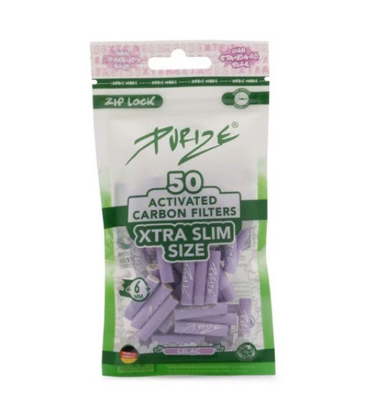20x Purize Aktivkohlefilter XTRA Slim - Size 5,9mm - 50 Stück - McVapes