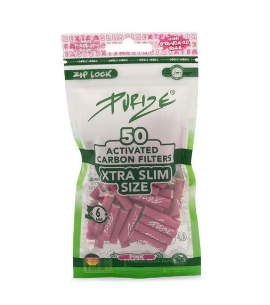20x Purize Aktivkohlefilter XTRA Slim - Size 5,9mm - 50 Stück - McVapes