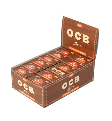 24x OCB Virgin Rolls Slim unbleached - McVapes