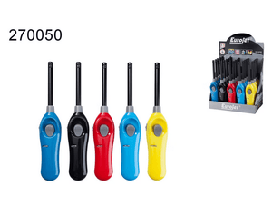 25x Eurojet Stabfeuerzeug Fireman Piezo, 5 Farben, 23 cm - McVapes