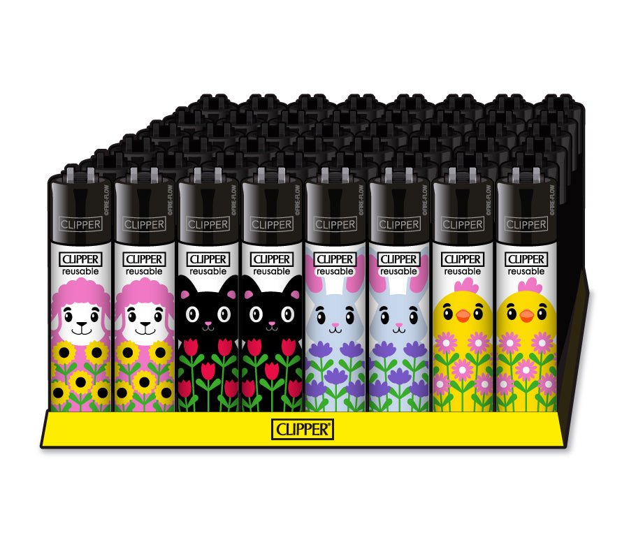 48x Clipper Reibrad Spring Animals nachfüllbar - McVapes