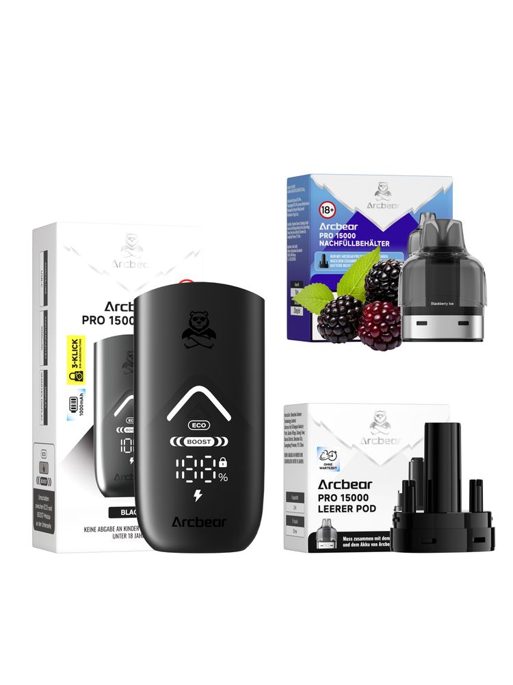 5x Arcbear Pro 15000 Starter Set - Gerät + Pod