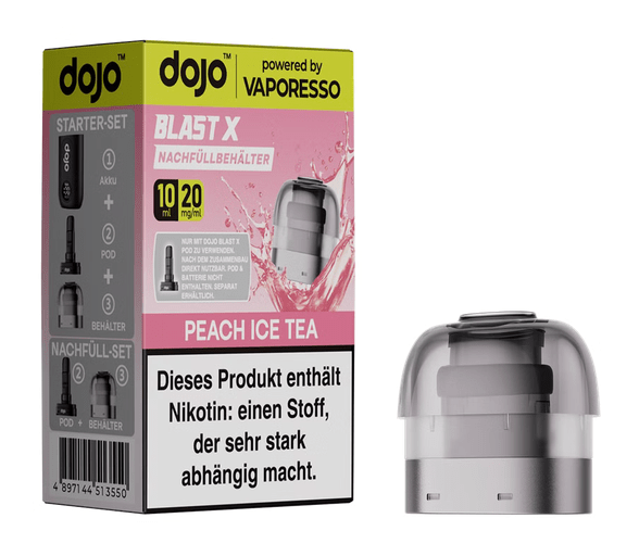 5x Dojo Blast X 10ml Pod - 20mg/ml Nikotingehalt + 5x Leerpod - McVapes