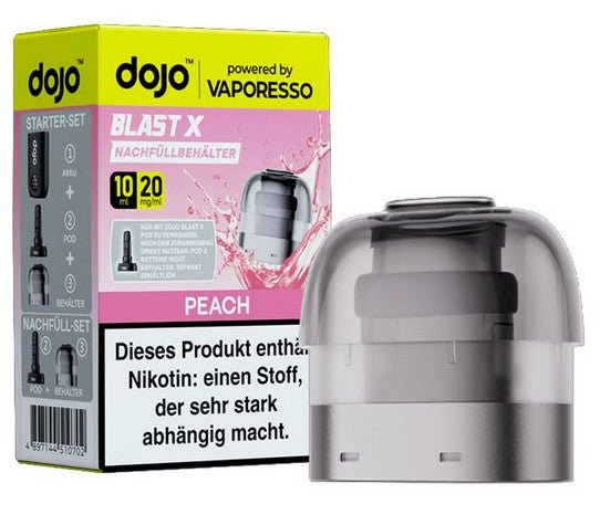5x Dojo Blast X 10ml Pod - 20mg/ml Nikotingehalt + 5x Leerpod - McVapes