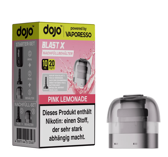 5x Dojo Blast X 10ml Pod - 20mg/ml Nikotingehalt + 5x Leerpod - McVapes