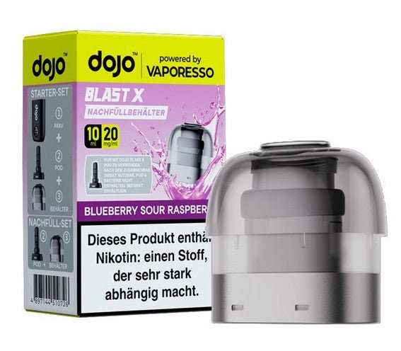 5x Dojo Blast X 10ml Pod - 20mg/ml Nikotingehalt + 5x Leerpod - McVapes