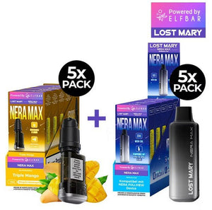 5x Lost Mary Nera Max 15K Refillcontainer + 5x Refillable Pod - McVapes