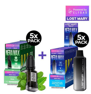 5x Lost Mary Nera Max 15K Refillcontainer + 5x Refillable Pod - McVapes
