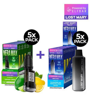 5x Lost Mary Nera Max 15K Refillcontainer + 5x Refillable Pod - McVapes