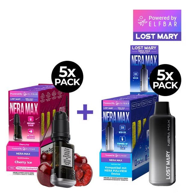 5x Lost Mary Nera Max 15K Refillcontainer + 5x Refillable Pod - McVapes