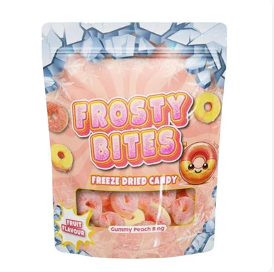 24x  Frosty Bites Peach Rings 50g mhd 2026
