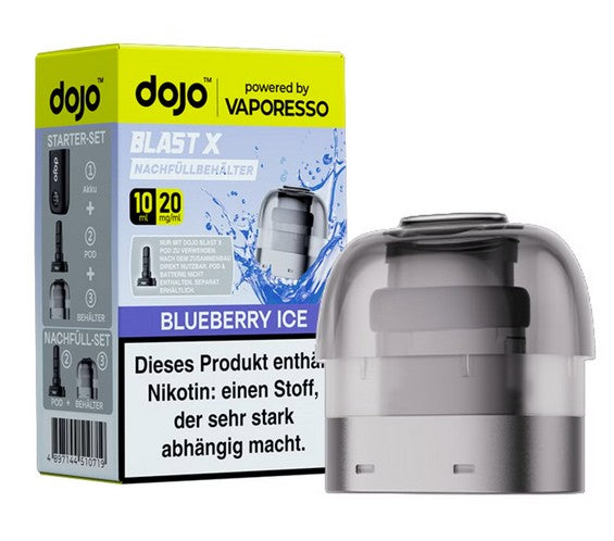 5x Dojo Blast X 10ml Pod - 20mg/ml Nikotingehalt + 5x Leerpod