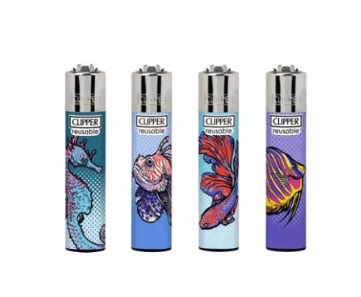 48x Clipper Reibrad Fische nachfüllbar