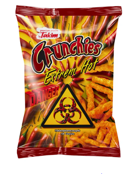 24x Takim's Crunchies Extreme Hot 90g mhd 26