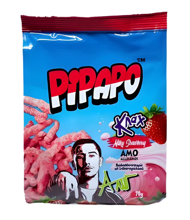 24x Pipapo Knax Milky Strawberry - Amo Aller Amos Edition 70g