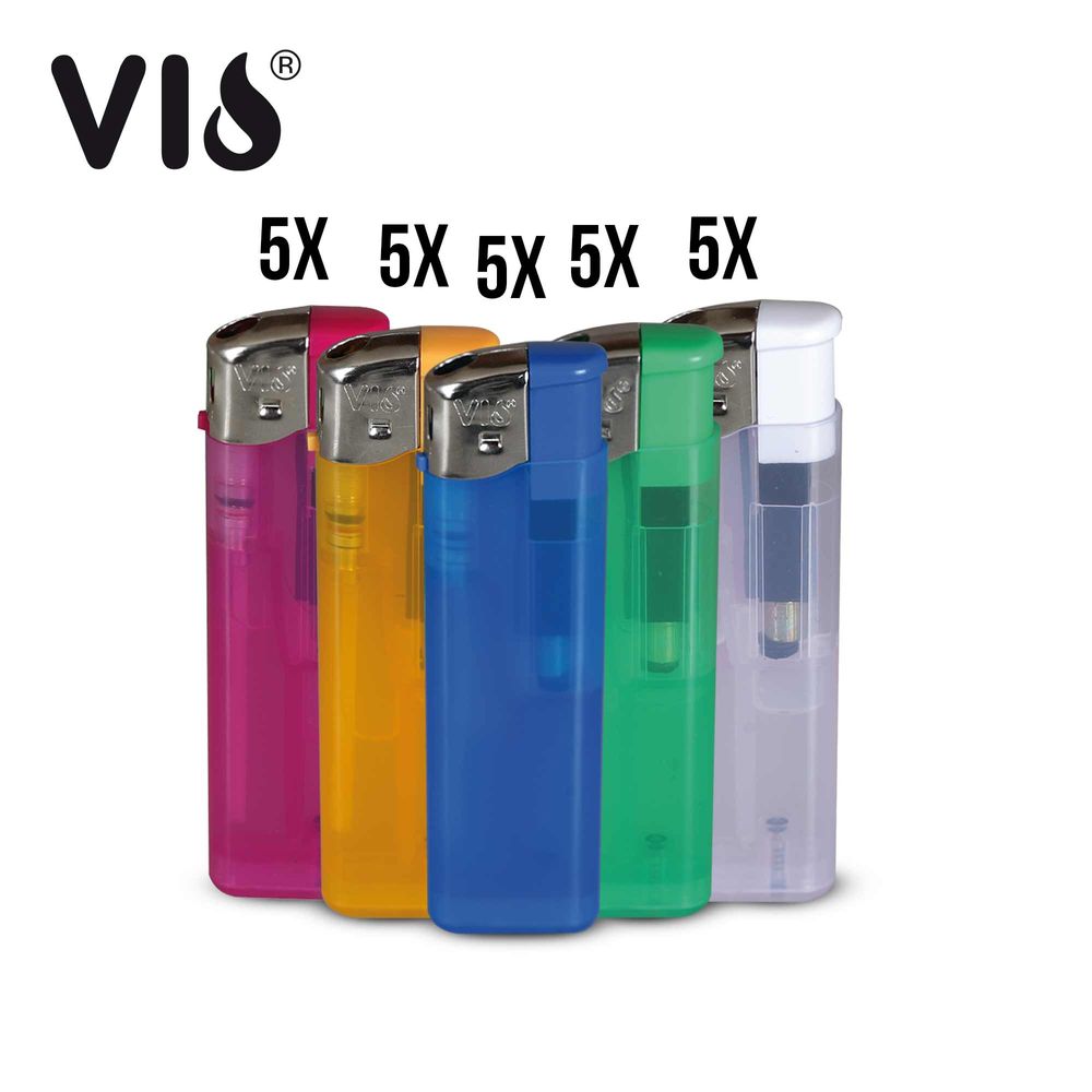 VIO-1 TL-5 - Elektronik Feuerzeuge - 5 Farben - 25er Tray