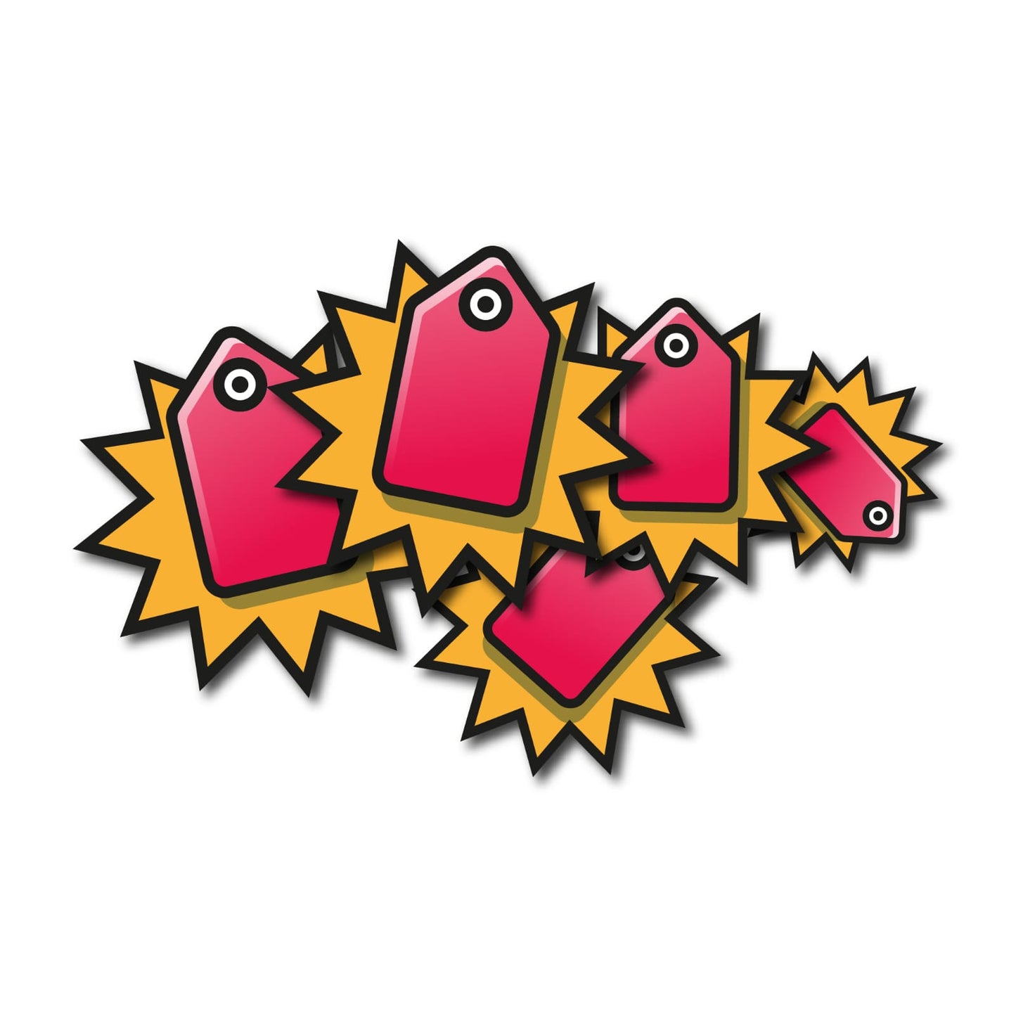 10x Angebotssticker