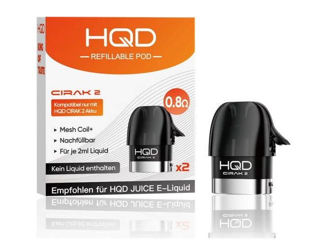 10x HQD Cirak 2 - Refillable Pods 0,8 Ohm - 2er Pack