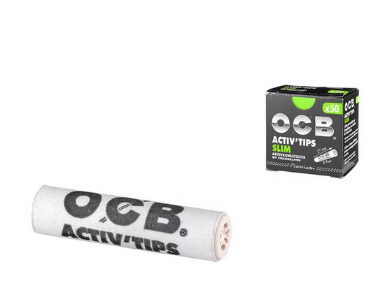 10x OCB Activ'Tips Slim 7mm, Packung á 50 Filter