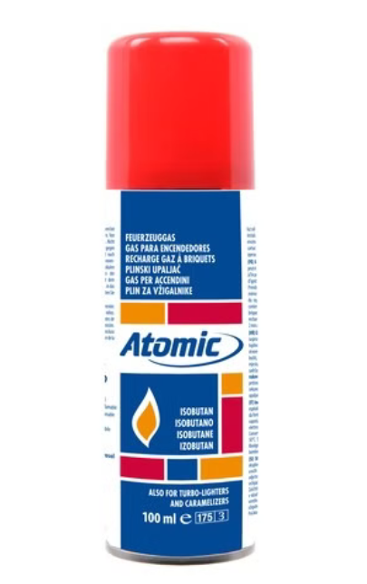 12x Atomic Feuerzeug Gas 100ml Isobutan