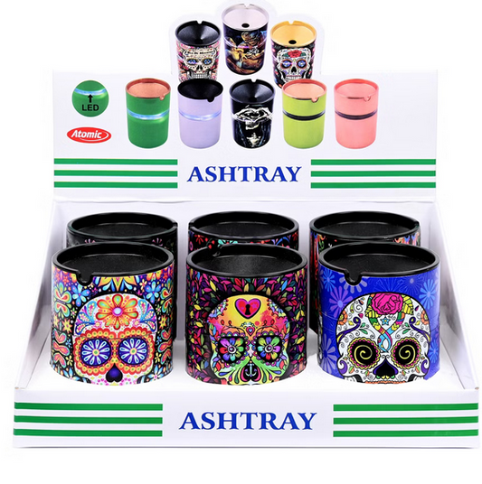 6x Atomic Auto Aschenbecher Led La Catrina
