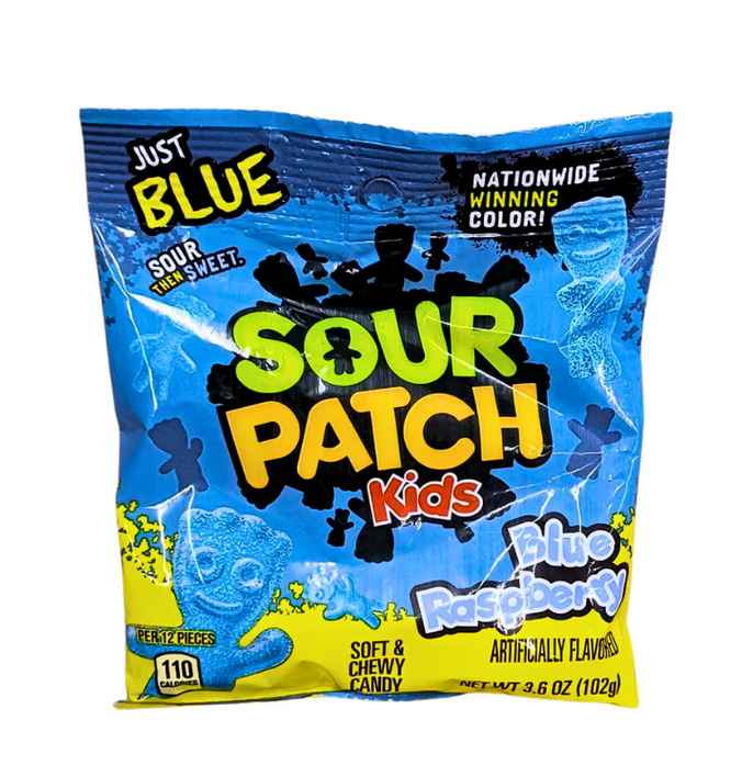 24x Sour Patch - Kids Blue Raspberry Bag - 102g mhd 26