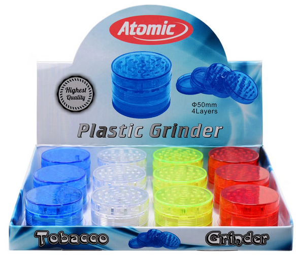 Atomic Kunststoff Grinder 50mm / 12 Stück - McVapes