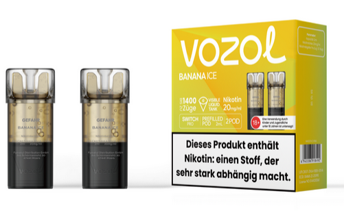 vozol (2Stück pro Packung) - Mehrweg Pod System / 10 Packungen (Aktion: 10 Akkus gratis)