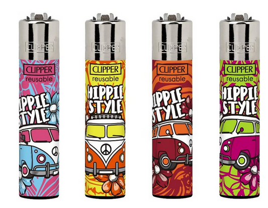 48x Clipper Reibrad Flower Power Bus nachfüllbar