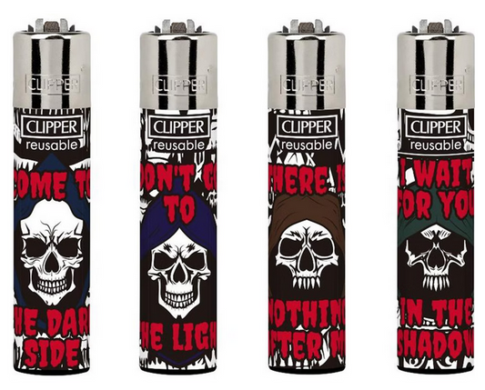 48x Clipper Reibrad Totenkopf nachfüllbar