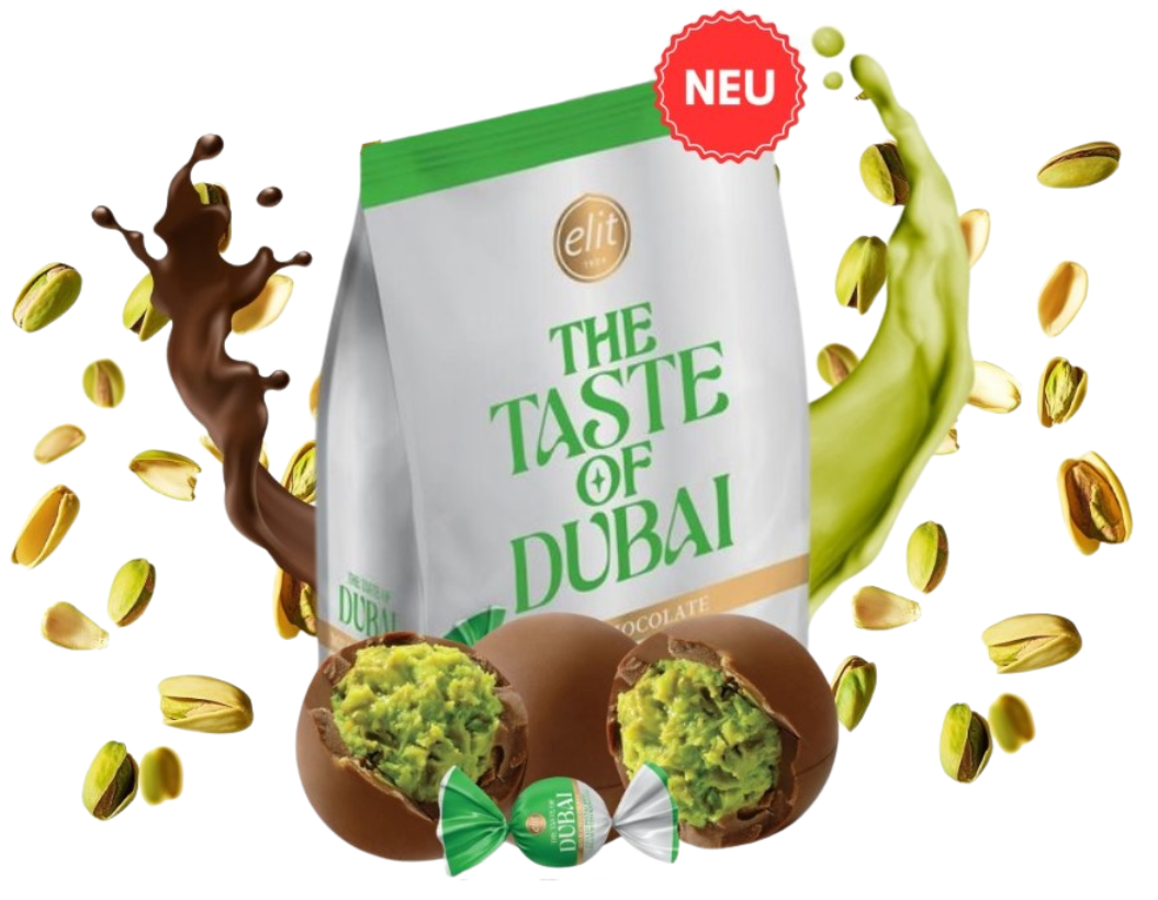 elit - Pralinen mit Pistaziencreme & Kadayif 96 g-Packung (8 Pralinen) nach Dubai Art