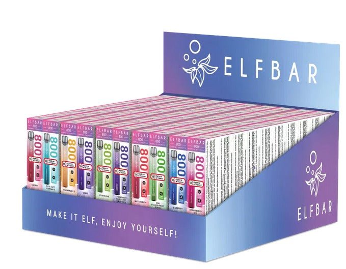 ELFBAR 800 Leer-Display 1 Ebene (für 100 Stück) - McVapes
