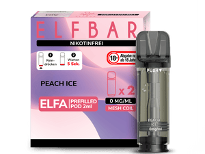 Elfbar ELFA Pods - 0% Nikotin (2 Stk. pro Packung) - Mehrweg Pod System / 10 Packungen - McVapes