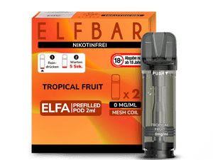 Elfbar ELFA Pods - 0% Nikotin (2 Stk. pro Packung) - Mehrweg Pod System / 10 Packungen - McVapes
