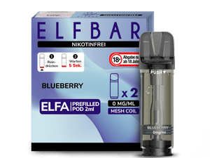 Elfbar ELFA Pods - 0% Nikotin (2 Stk. pro Packung) - Mehrweg Pod System / 10 Packungen - McVapes