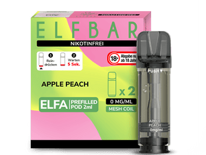 Elfbar ELFA Pods - 0% Nikotin (2 Stk. pro Packung) - Mehrweg Pod System / 10 Packungen - McVapes