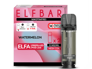 Elfbar ELFA Pods - 0% Nikotin (2 Stk. pro Packung) - Mehrweg Pod System / 10 Packungen - McVapes