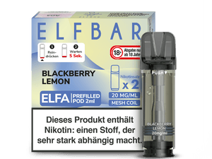 Elfbar ELFA Pods - 2% Nikotin (2 Stk. pro Packung) - Mehrweg Pod System / 10 Packungen - McVapes