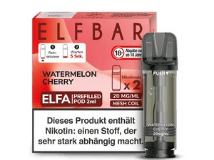 Elfbar ELFA Pods - 2% Nikotin (2 Stk. pro Packung) - Mehrweg Pod System / 10 Packungen - McVapes